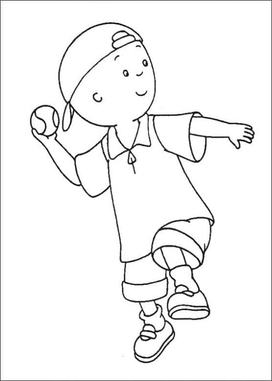 Caillou for 6-årige Barn fargelegging