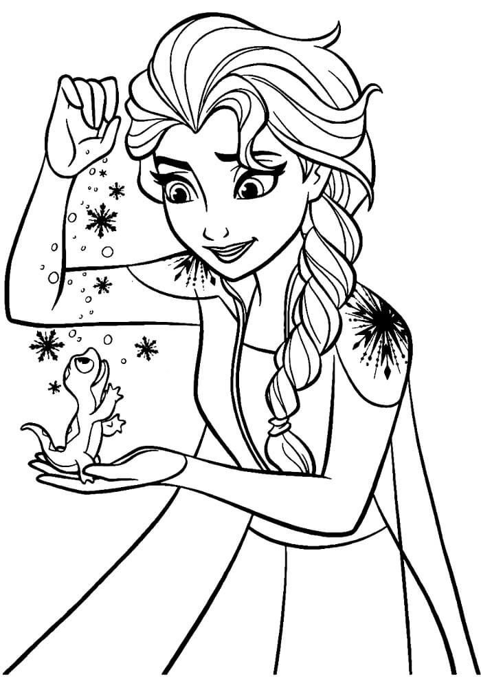 Elsa (2) fargelegging