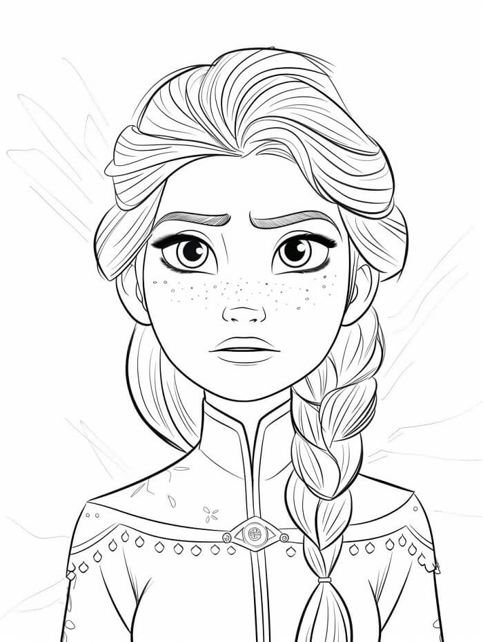 Elsa (3) fargelegging