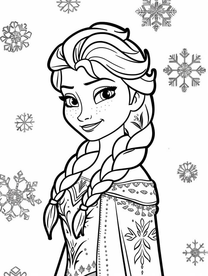 Elsa (4) fargelegging