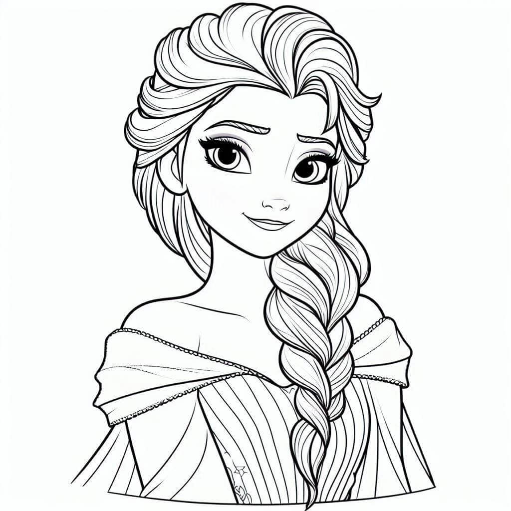 Elsa (5) fargelegging