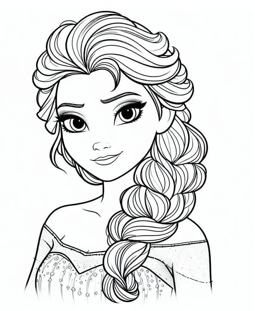 Elsa (6) fargelegging