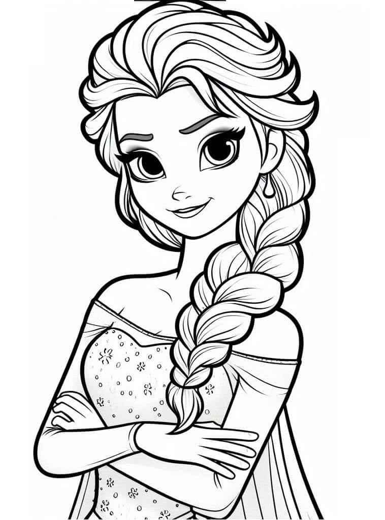 Elsa (7) fargelegging