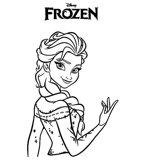 Elsa Utskrift fargelegging