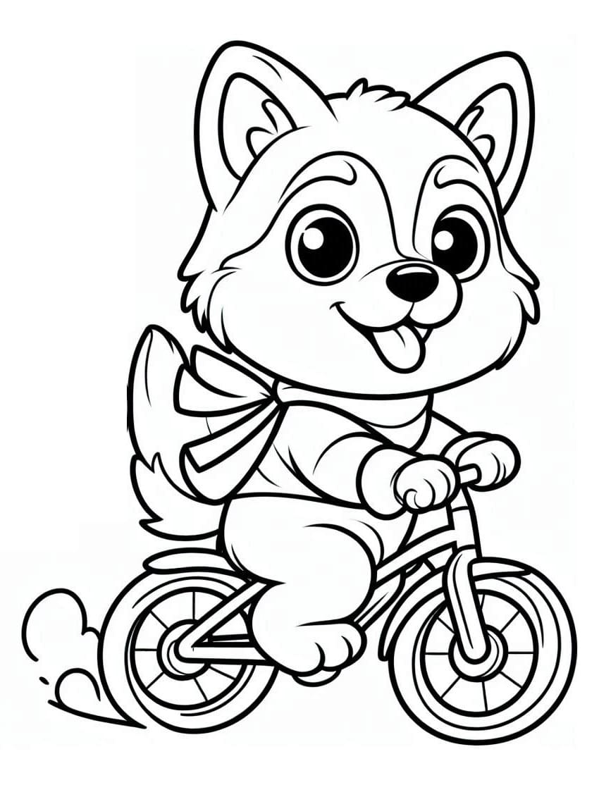 En Husky Hund fargelegging