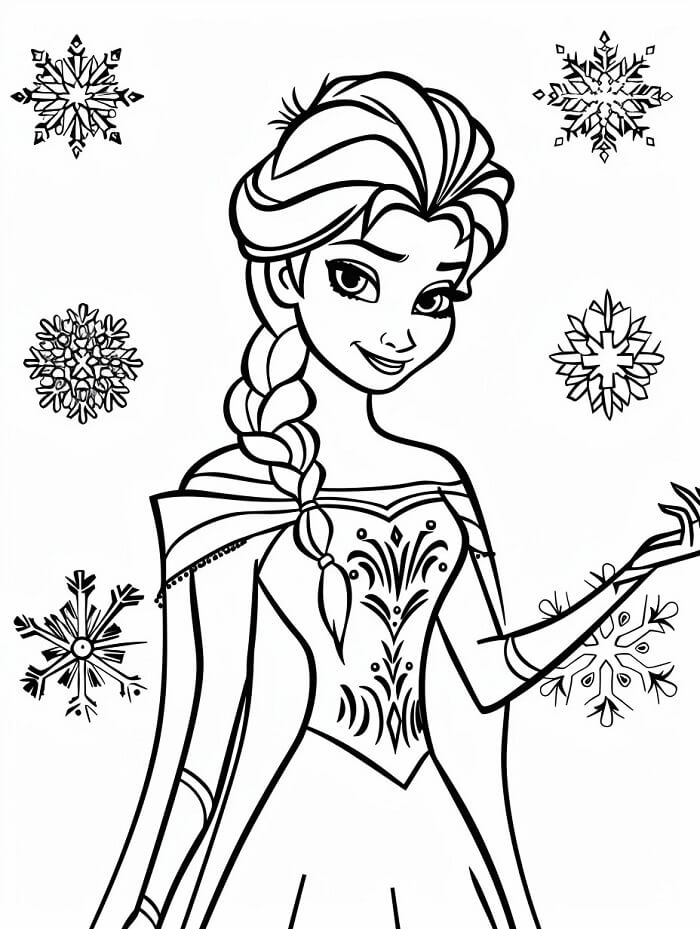 Gratis Elsa for Barn fargelegging