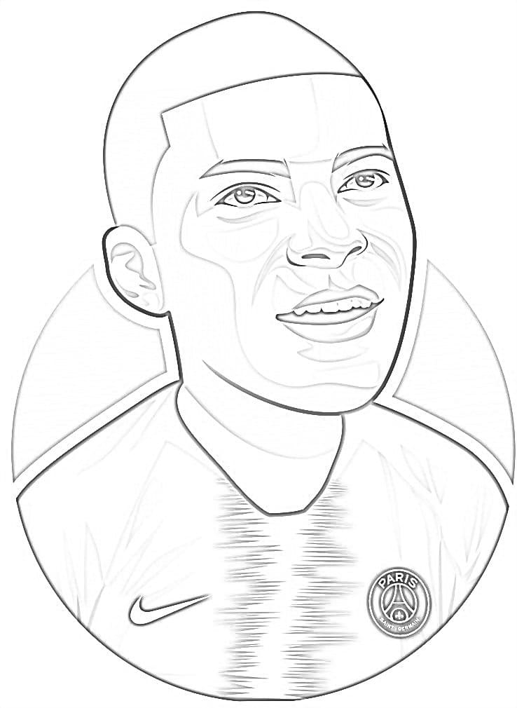 Gratis Kylian Mbappe Utskrivbar fargelegging