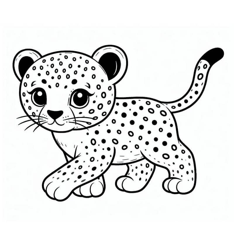 Gratis Leopard for Barn fargelegging