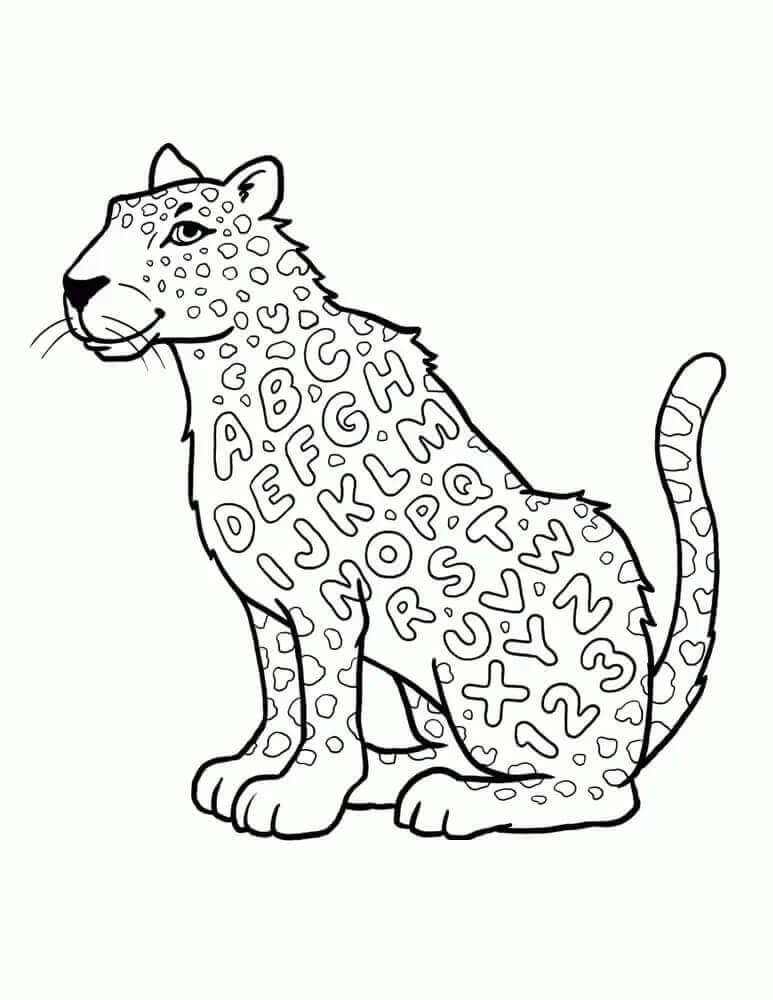 Gratis Leopard til Utskrift fargelegging