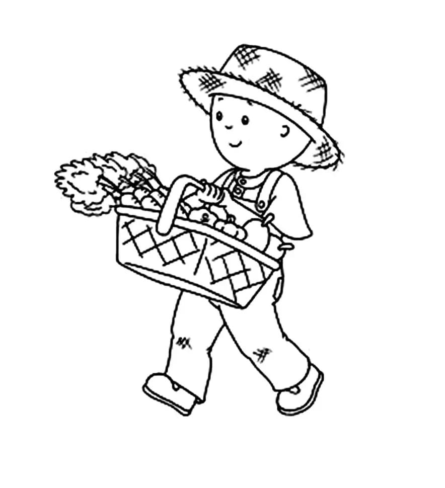 Gratis Utskrivbar Caillou fargelegging