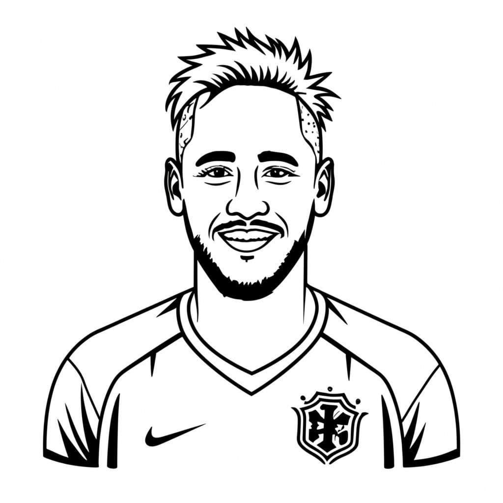 Gratis Utskrivbar Neymar fargelegging