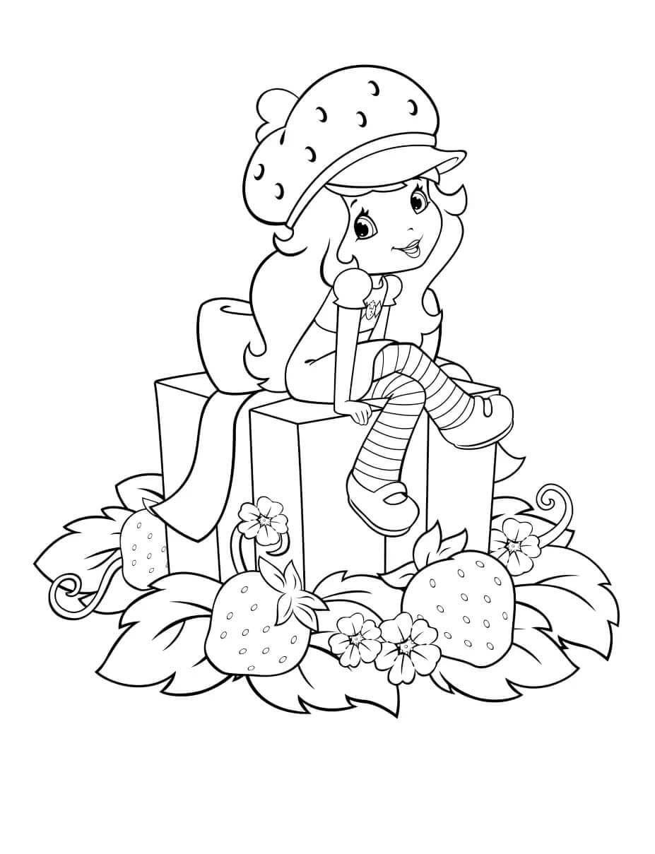 Gratis Utskrivbar Strawberry Shortcake fargelegging