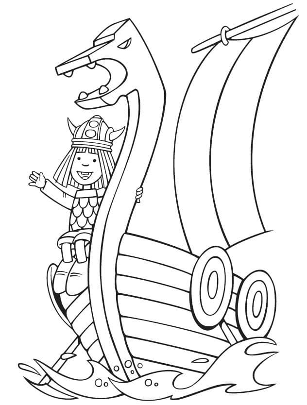 Gratis Vicky the Viking Utskrivbar fargelegging
