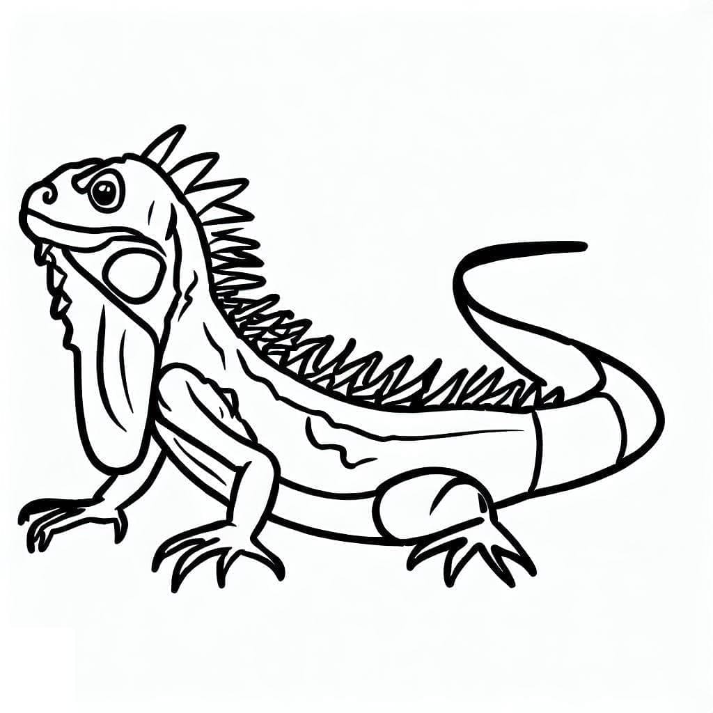 Iguana for 1-årige Barn fargelegging
