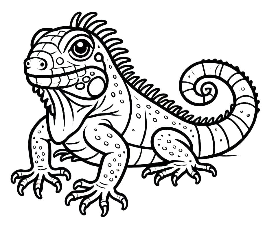 Iguana Utskrift fargelegging
