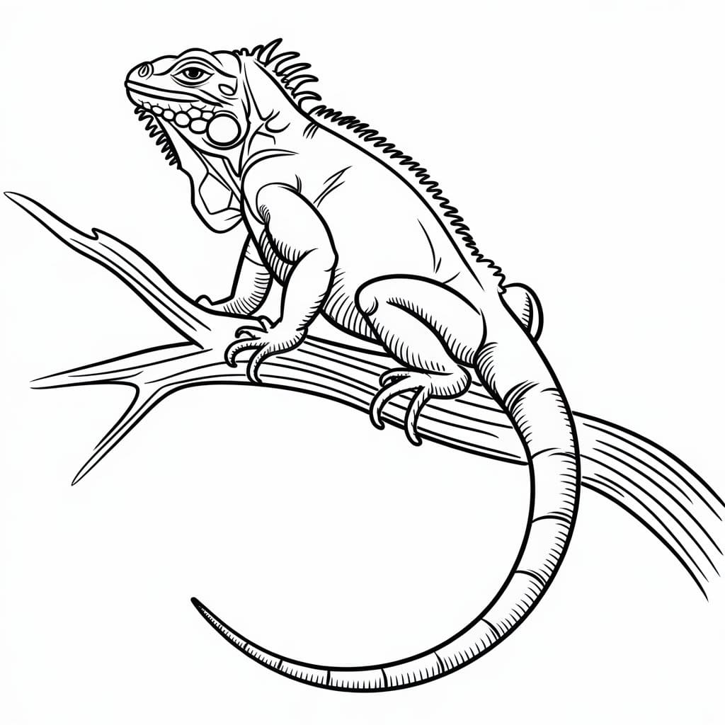 Iguana Utskrivbar fargelegging