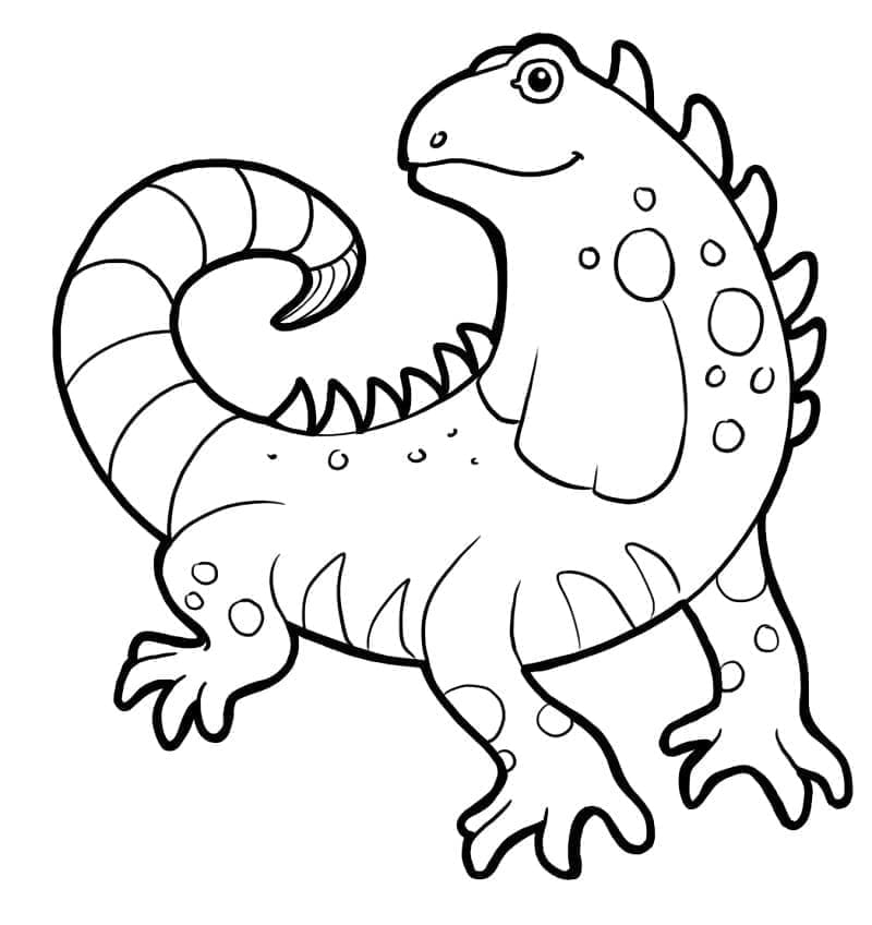 Iguana Utskrivbar Gratis fargelegging
