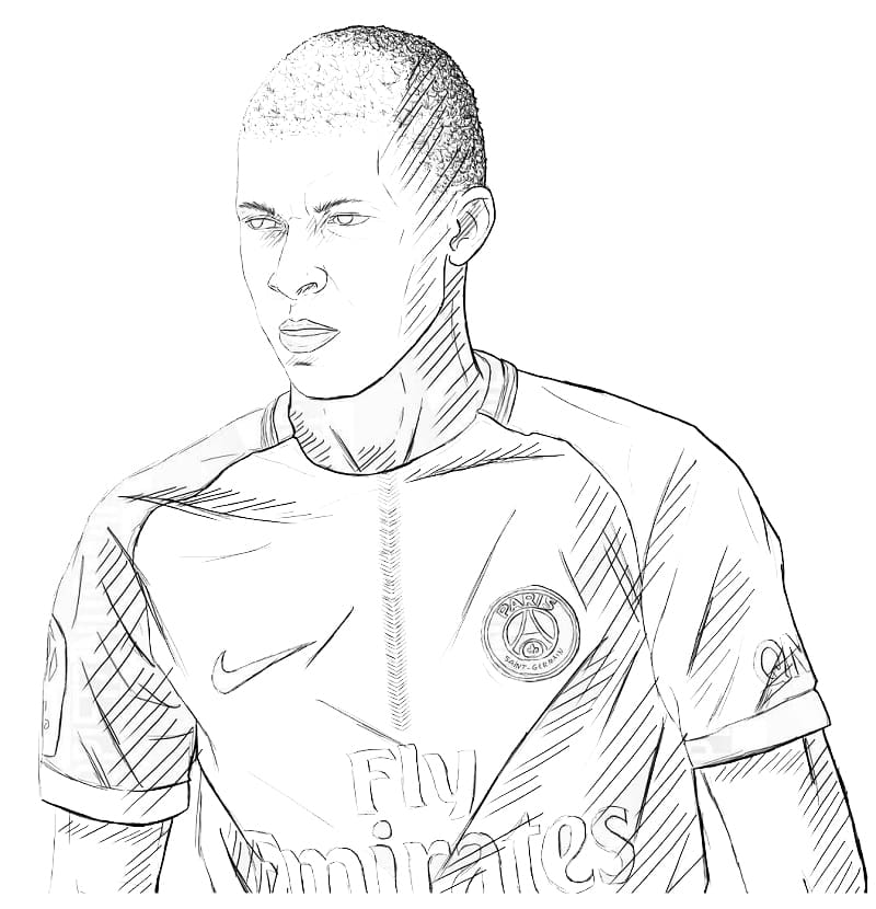 Kylian Mbappe (1) fargelegging