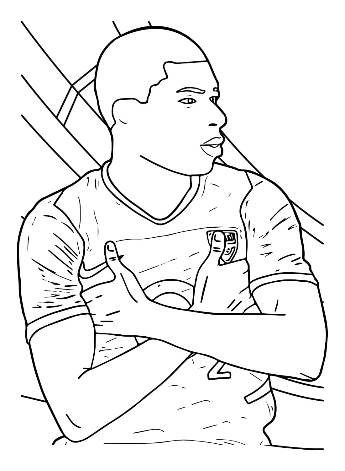 Kylian Mbappe (3) fargelegging