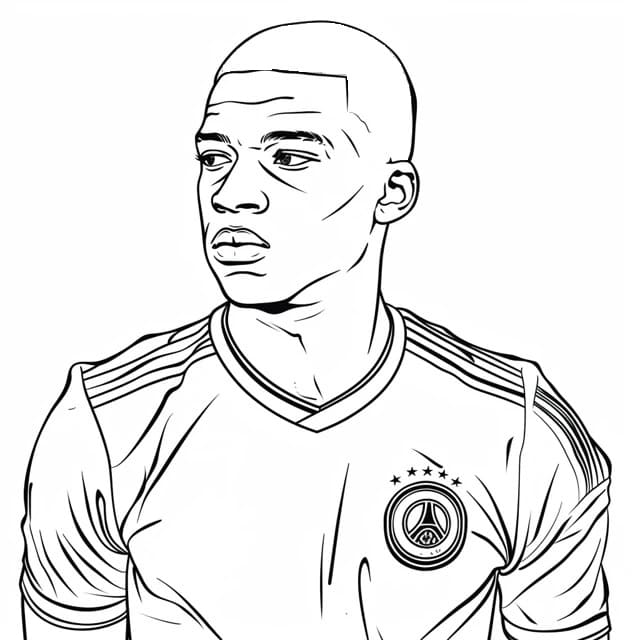 Kylian Mbappe Gratis Utskrivbar fargelegging