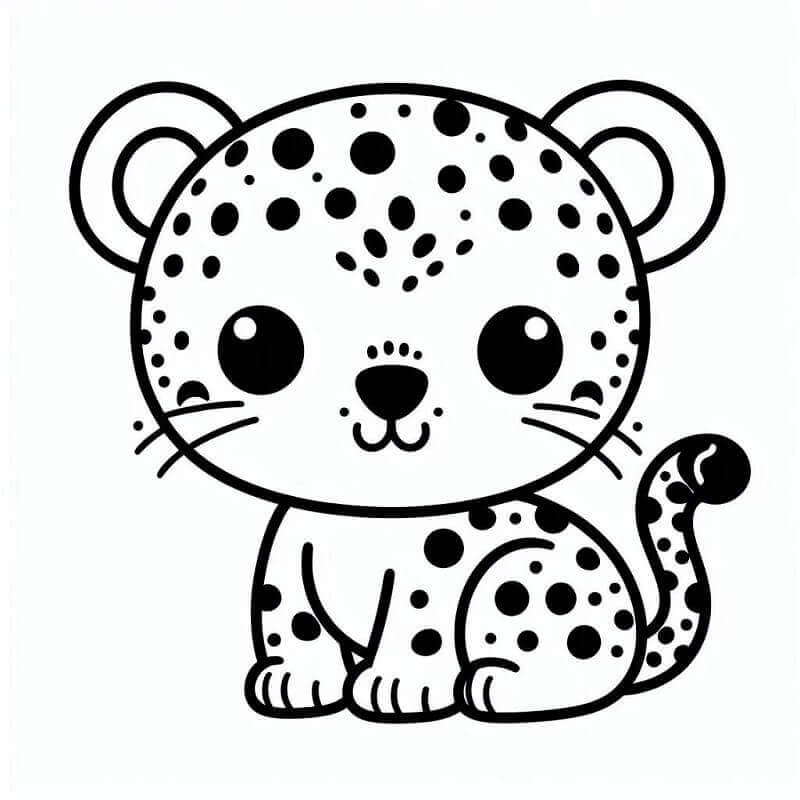 Leopard Gratis Bilde fargelegging