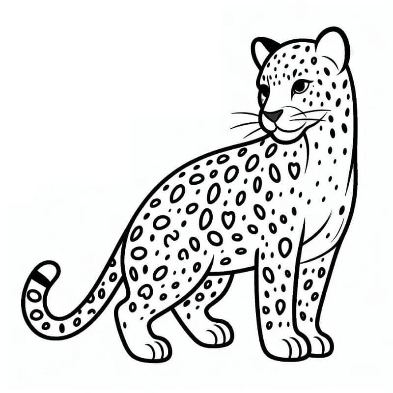 Leopard Utskrivbar fargelegging