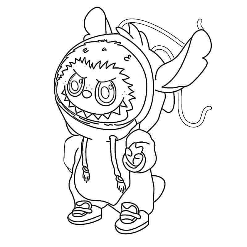 Morsom Labubu fargelegging