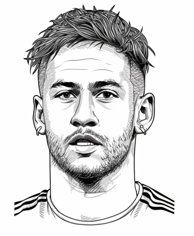 Neymar Fotballspiller fargelegging