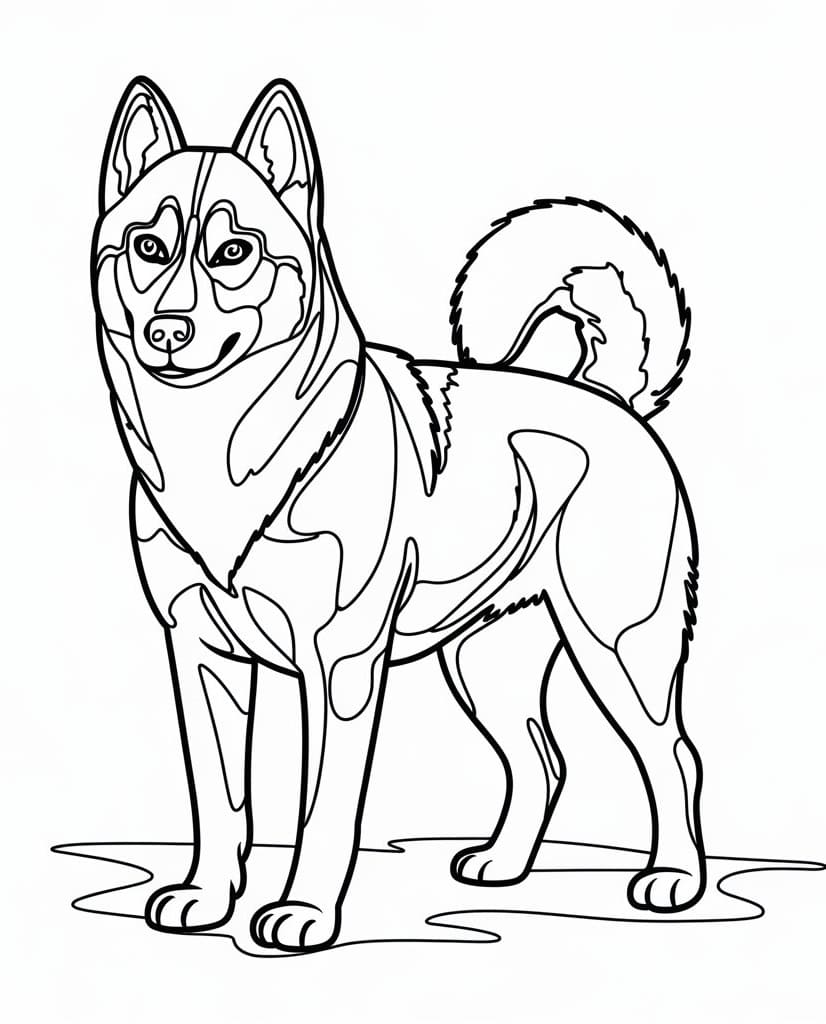Nydelig Husky fargelegging