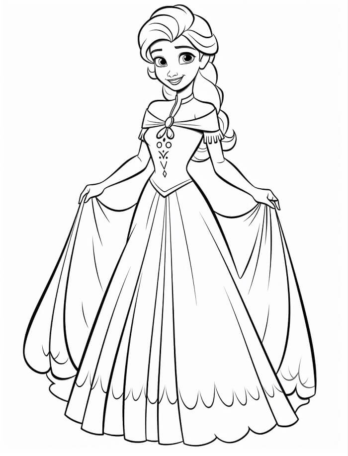 Pen Elsa fargelegging