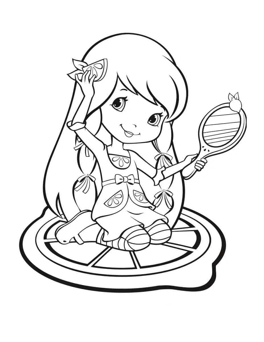 Søt Strawberry Shortcake fargelegging