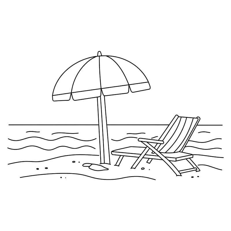 Strand for 5-årige Barn fargelegging
