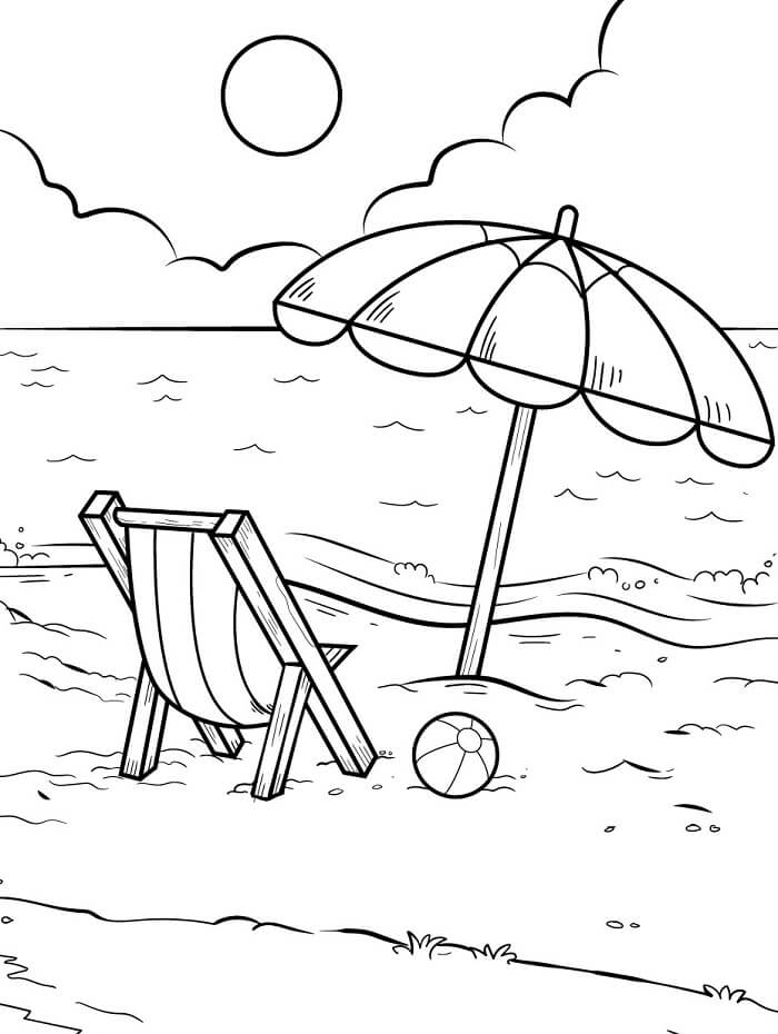 Strand til Fargelegging fargelegging