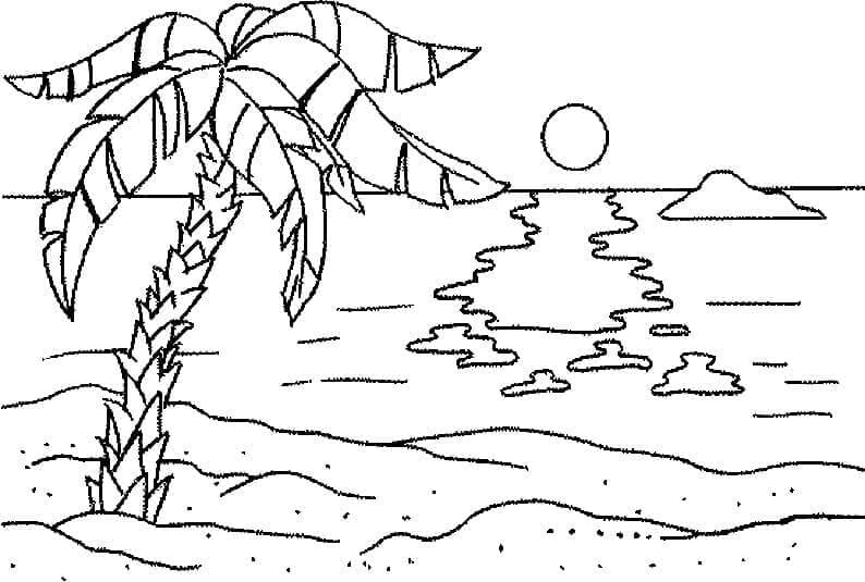 Strandscene fargelegging