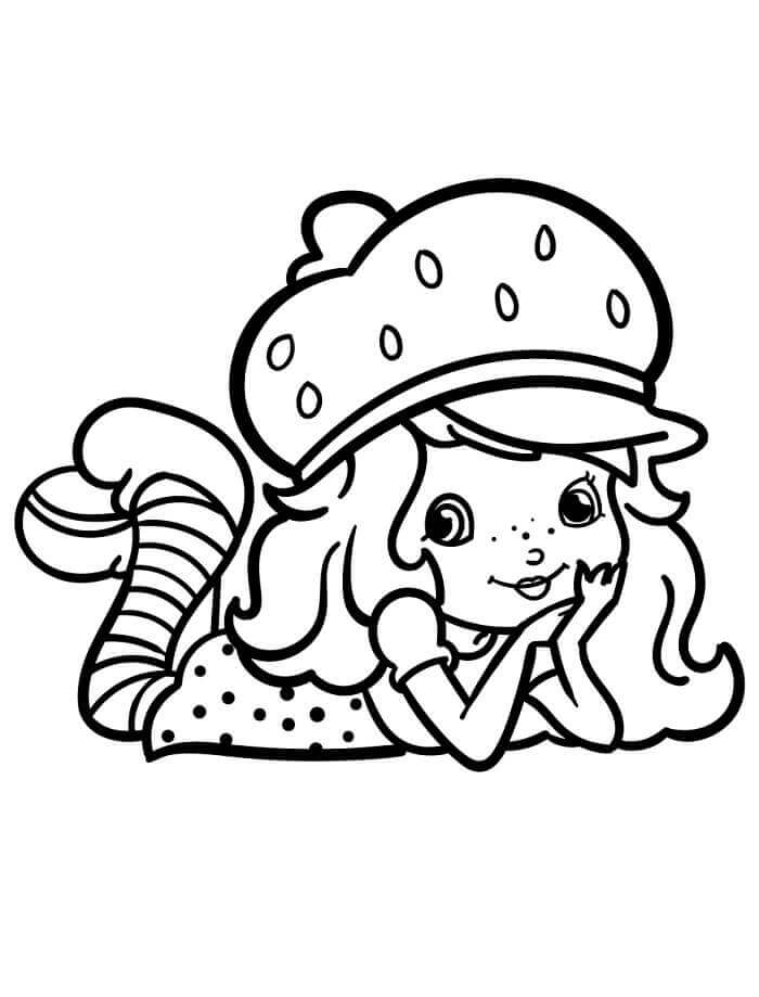Strawberry Shortcake for 2-årige Barn fargelegging