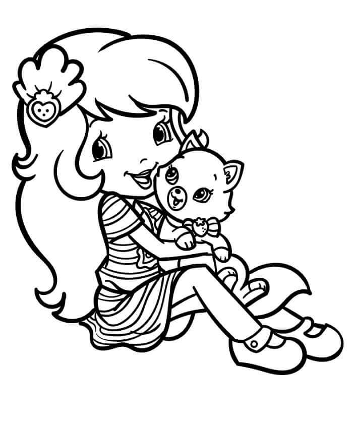 Strawberry Shortcake for 5-årige Barn fargelegging