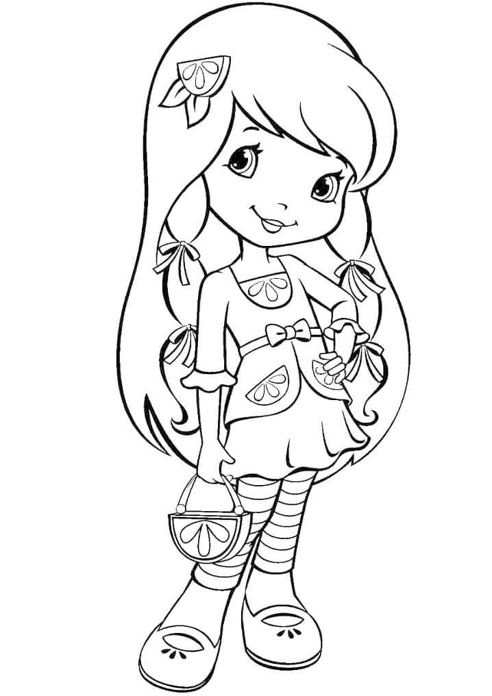 Strawberry Shortcake Utskrift fargelegging