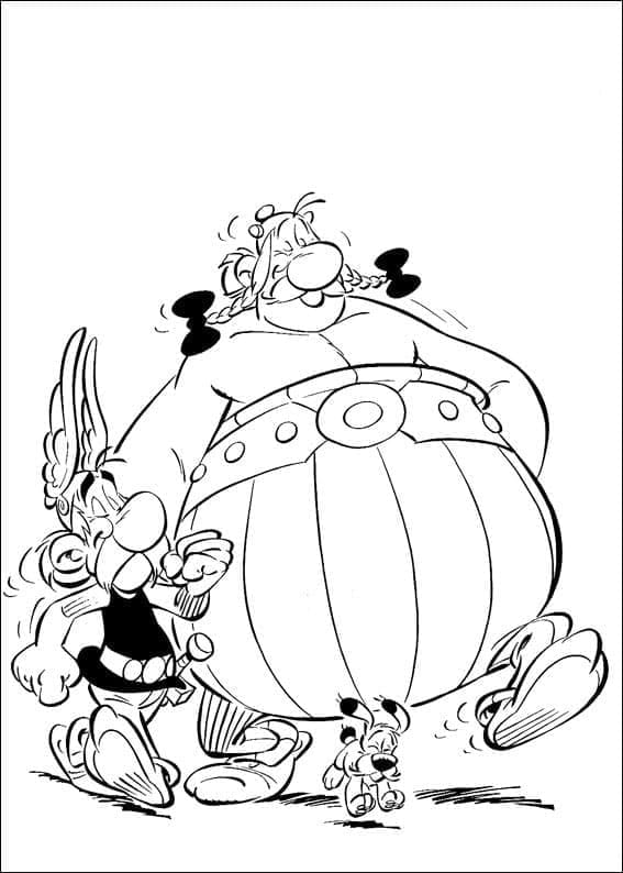 Utskrivbar Gratis Asterix fargelegging