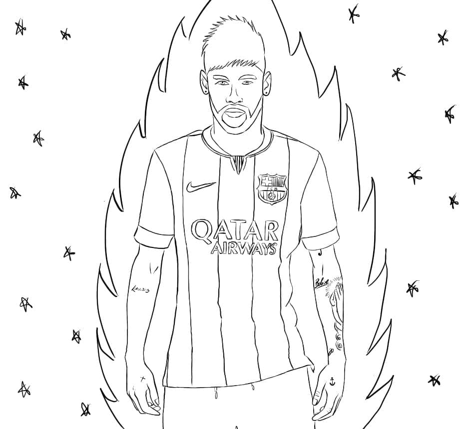 Utskrivbar Neymar fargelegging
