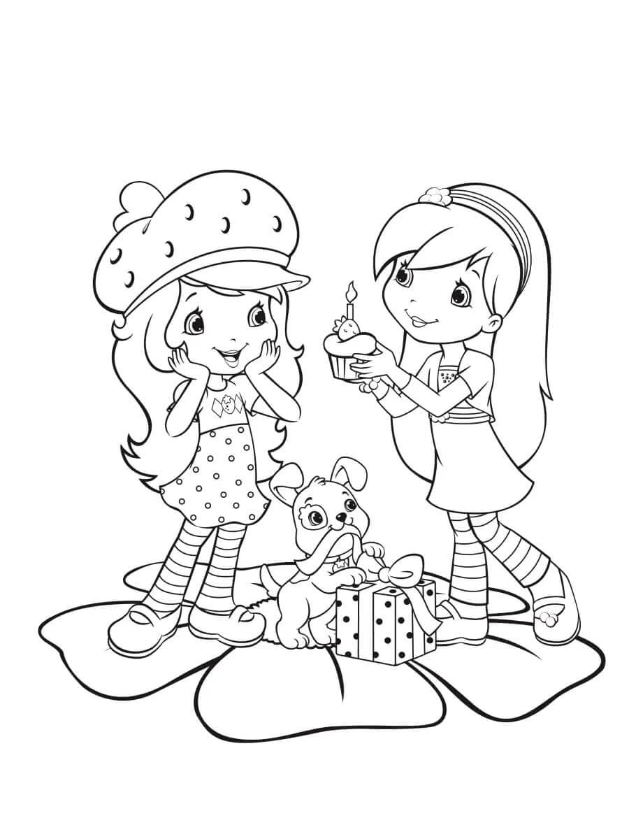 Utskrivbar Strawberry Shortcake fargelegging