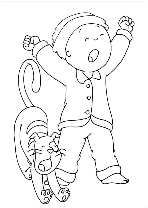 Vennlig Caillou fargelegging