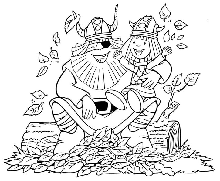 Vicky the Viking Bilde fargelegging