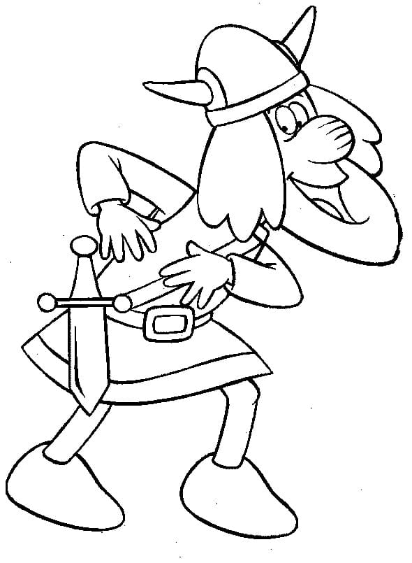 Vicky the Viking for 1-årige Barn fargelegging