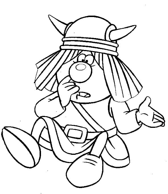 Vicky the Viking for 3-årige Barn fargelegging