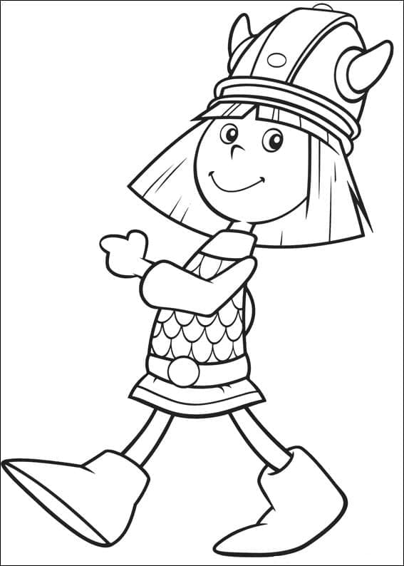 Vicky the Viking Gratis Utskrivbar fargelegging