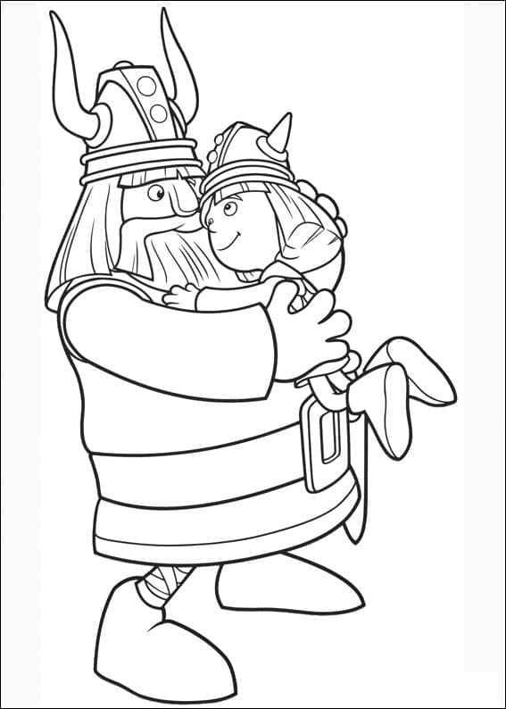 Vicky the Viking Utskrivbar fargelegging