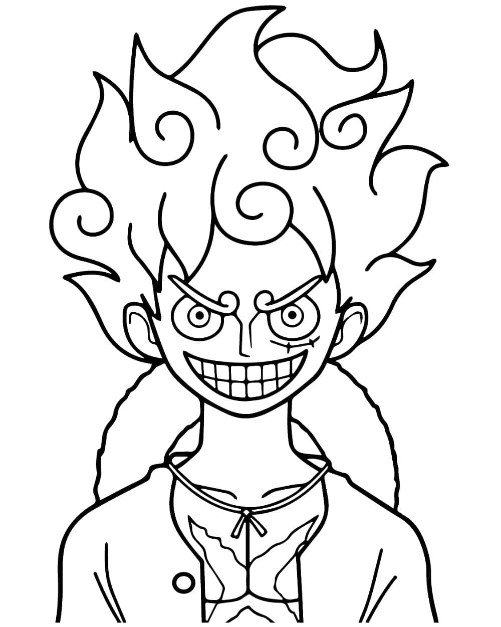Anime Luffy fargelegging