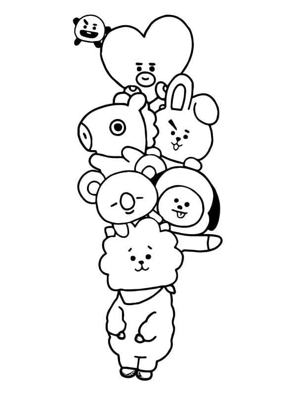 BT21 Fargeleggbar for Barn fargelegging