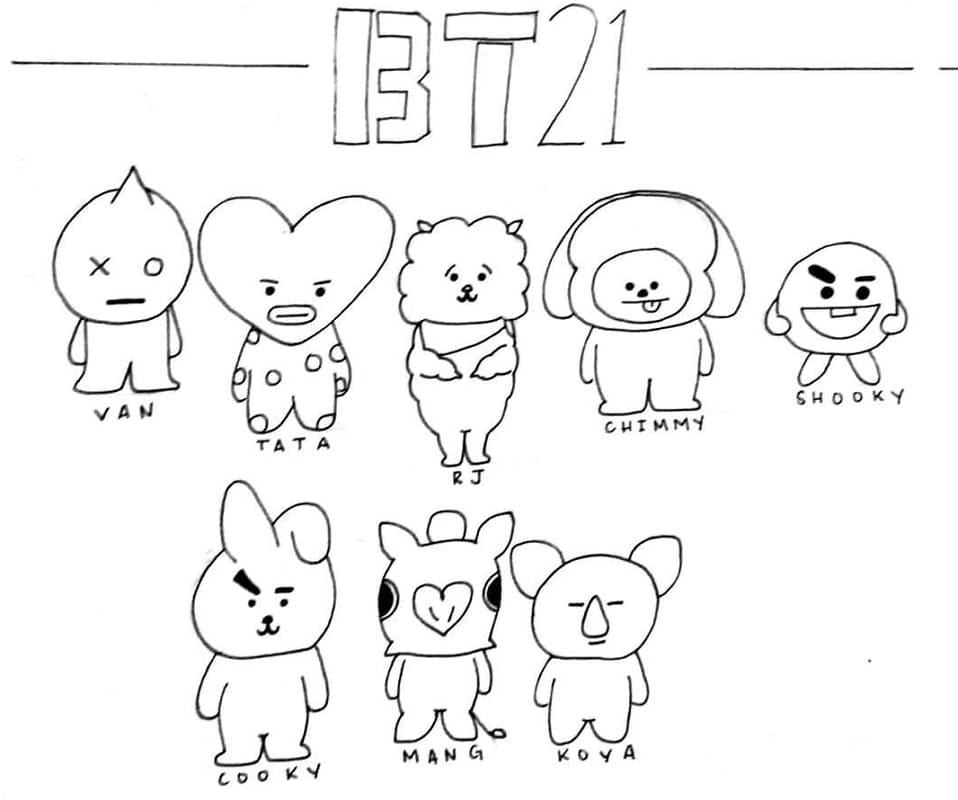 BT21 for Gratis fargelegging