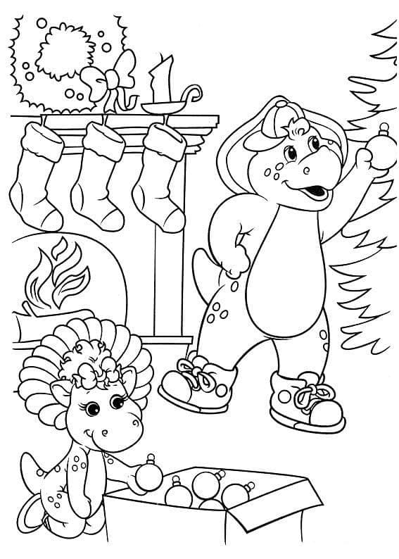 Barney og Friends (12) fargelegging